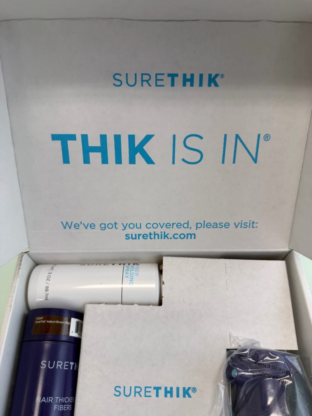 Ethik SureThik Hair Thickening Kit in Teal and Purple